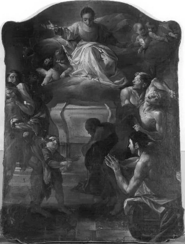 Il miracolo degli infermi sulla tomba di Santa Zita - Genova